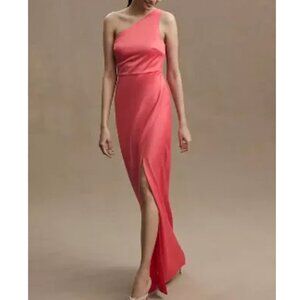 BHLDN Women’s Dylan One Shoulder Satin Dress - Size 14‎